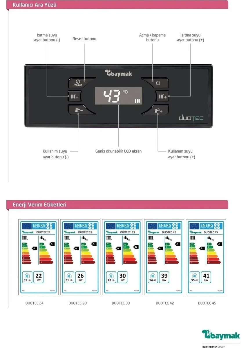 Baymak Duotec Compact 33 Kw 3 Yıl Garantili Premix Tam Yoğuşmalı Kombi görsel 2